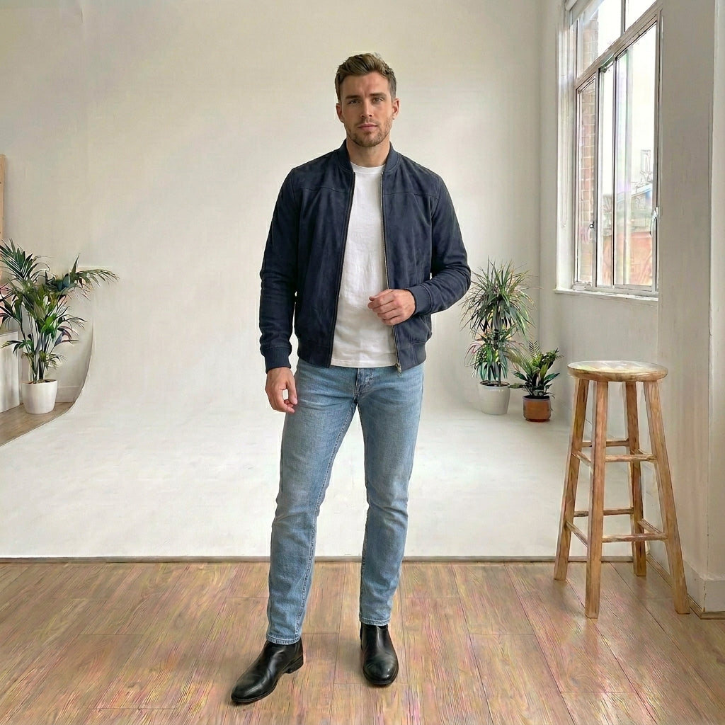 VICTORIO | Chaqueta Suede Signature